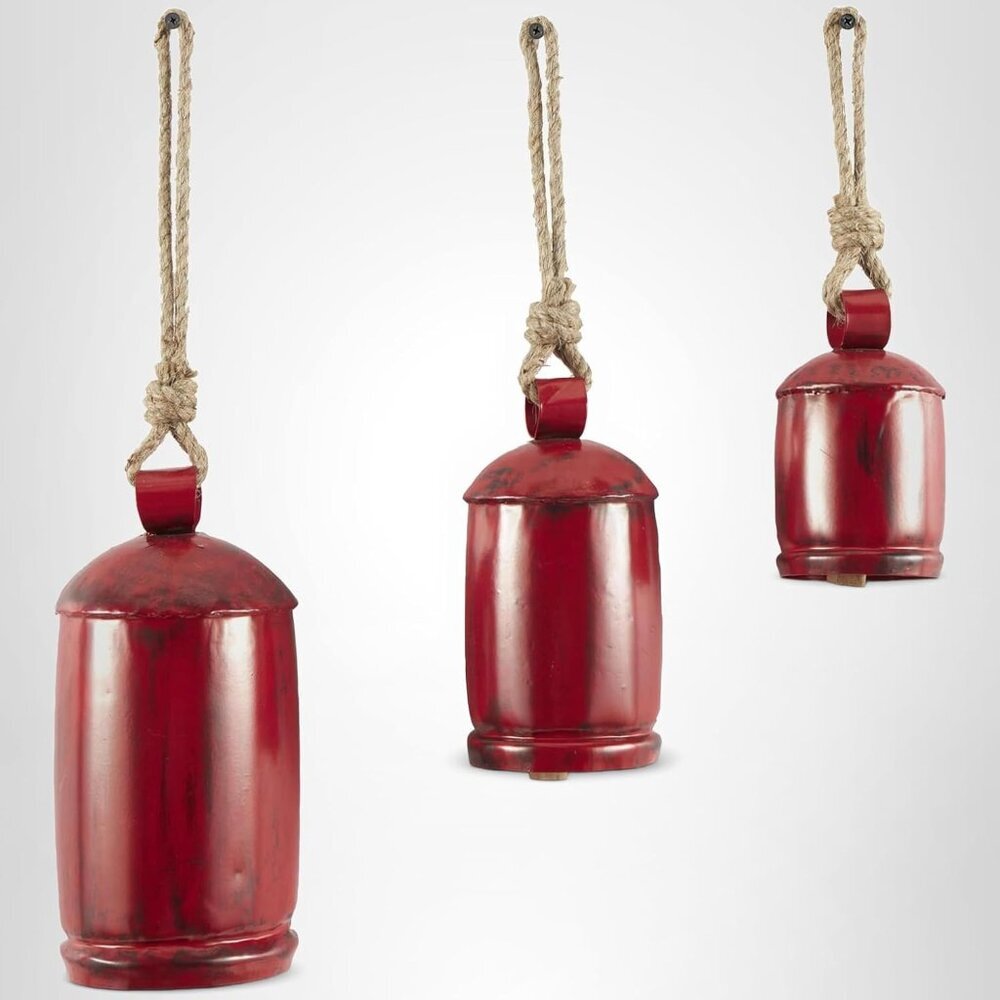 Metal Indoor Outdoor Decorative Cow Bells Tibetan Inspired Meditation Bell with